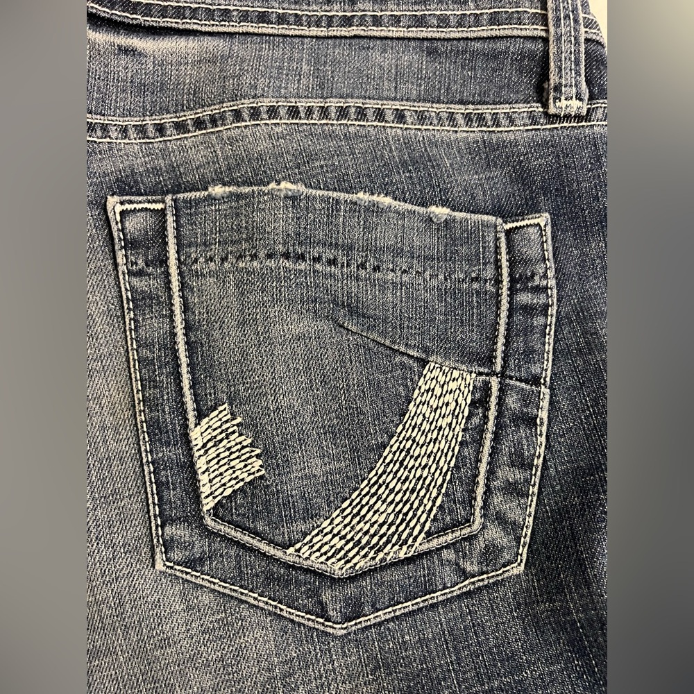 James Jean Blue Denim Jeans with Pocket Stitching sz 31 EUC